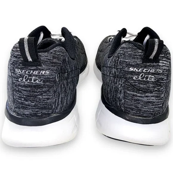 Sketchers-Women's SIZE 6- Memory Foam Elite Sneakers-Flex Elite-Black White - Picture 3 of 15